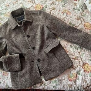 Banana Republic Brown Wool, Tweed jacket - super cute and cozy warm.